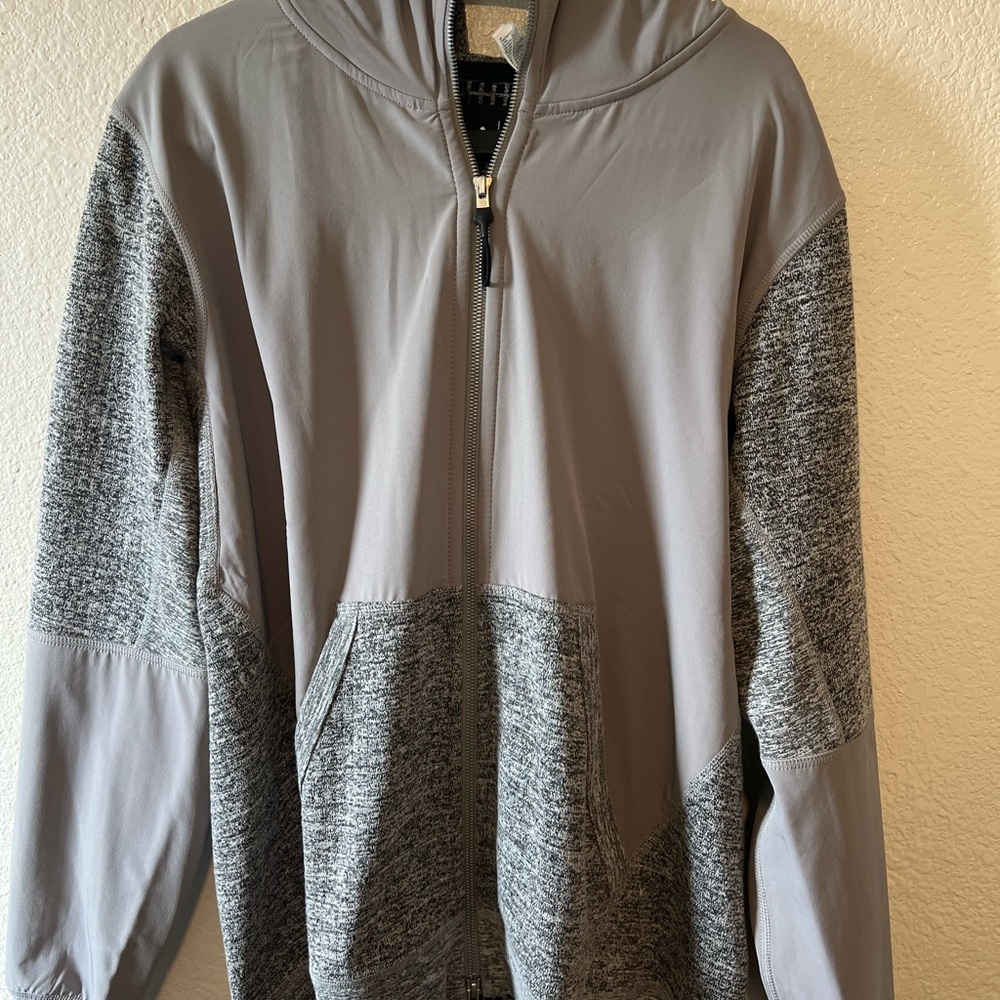 Men's Adidas Gray Zip-Up Sweater